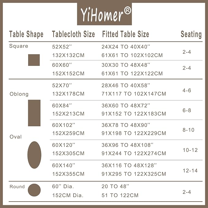 Pastoral Square Tablecloth - 52 x 52 Inch Table Cloth - Washable Table Cover with Dust-Proof Wrinkle Resistant for Restaurant, Picnic, Bistro, Indoor and Outdoor Dining, Green Leaf