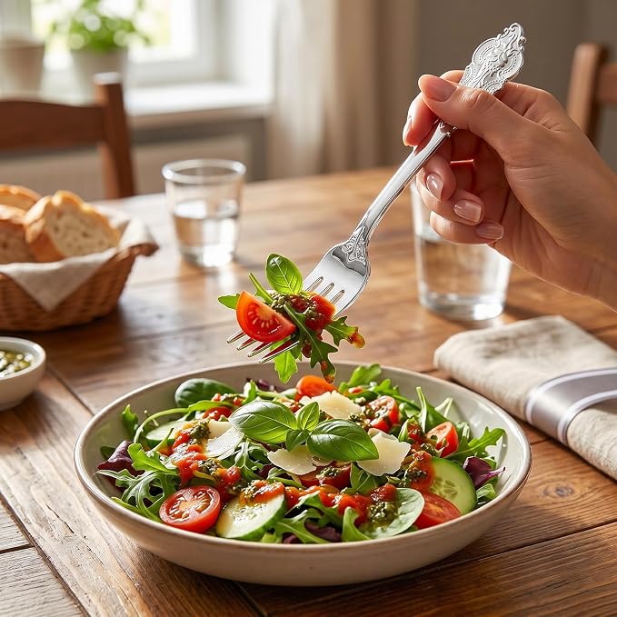 200 Pieces Silver Plastic Silverware Disposable - 50Guests Silverware Plastic Cutlery - Disposable Utensils Includes 100 Forks, 50 Spoons, 50 Knives Perfect for Christmas Wedding or Party