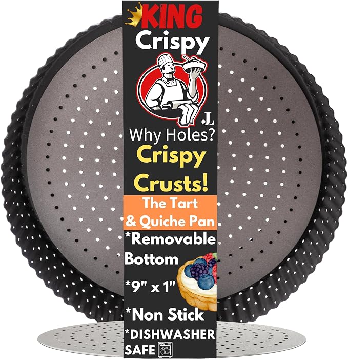 Why Holes For Crispy Crusts King Crispy's Tart & Quiche Pan 9"x1"