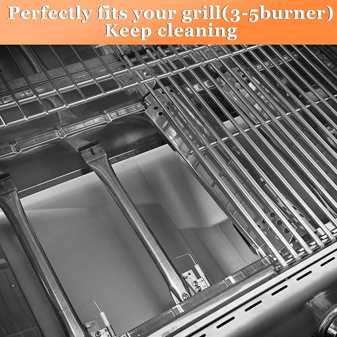 Grease Tray with Catch Pan Adjustable Universal Drip Pan for Dyna Glo, Nexgrill, Expert Grill, Kenmore, BHG & Expert 3/4/5 Burner Gas Grill for Dyna glo Grill Replacement Parts
