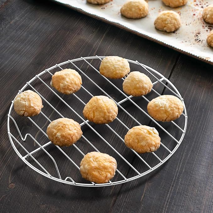 Herogo 3 Pack Steaming Cooling Racks, 7.6 inch Round Baking Canning Racks