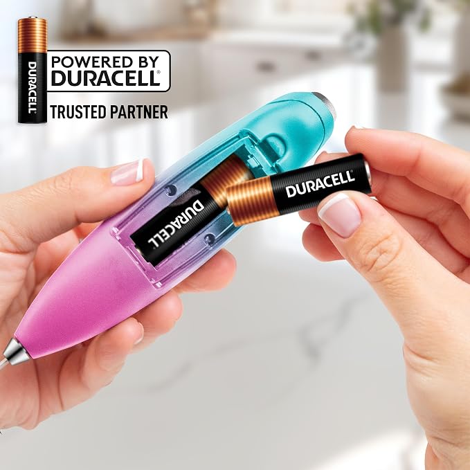 Zulay Kitchen Powerful Milk Frother Wand With Duracell Batteries - Ultra Fast Handheld Drink Mixer - Electric Whisk Foam Maker for Coffee, Lattes, Cappuccino & Matcha - Double Whisk - Bubblegum