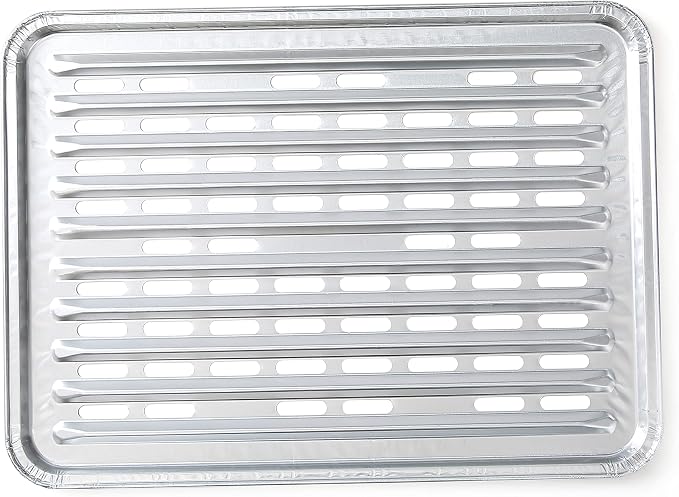 Kingsford Heavy Duty Disposable Grill Liners, 16 x 11.75 Inch, 4 Count | Aluminum foil design, prevents food and sauce from falling through grates, for outdoor BBQ grills daily