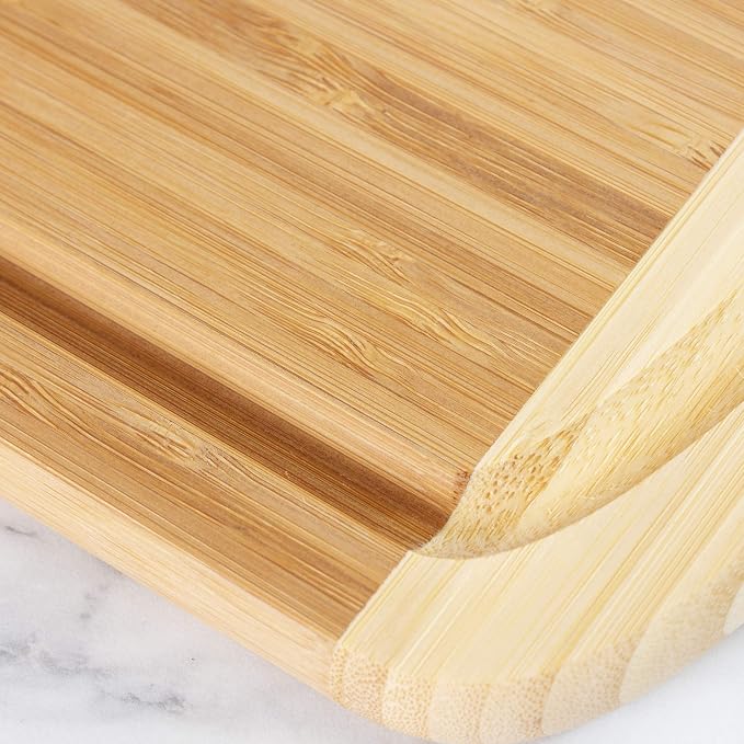 Totally Bamboo Reversible Baker's Board and Carving Butcher Block with Juice Grooves