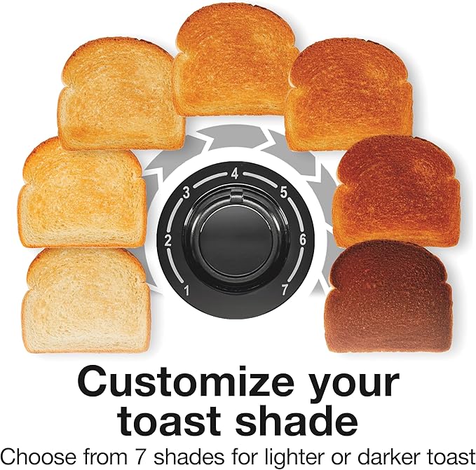 Proctor Silex 4 Slice Toaster with Extra Wide Slots for Bagels, Cool-Touch Walls, Shade Selector With 7 Browning Levels, Toast Boost, Auto Shut-off and Cancel Button, Black (24215PS) (Pack of 2)