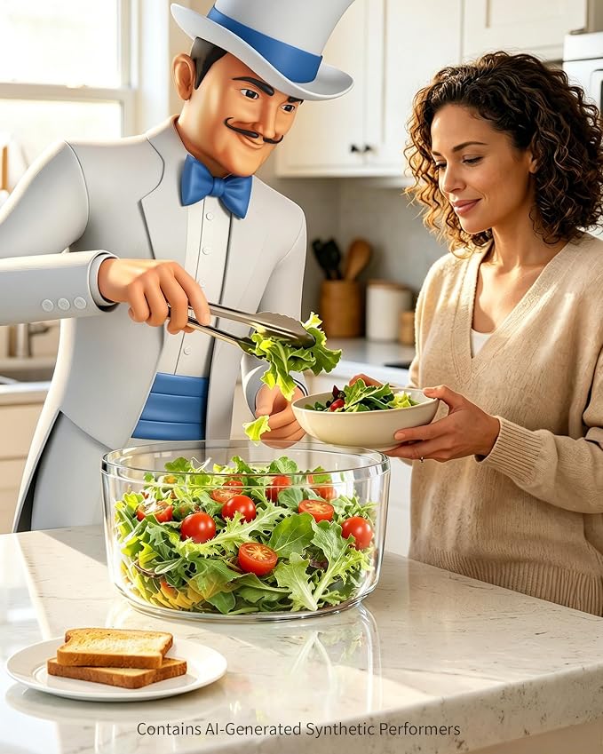 MR.SIGA Large Salad Spinner Dryer, Vegetable Lettuce Spinner | Large 6.87 quart capacity, salad spinner and dryer for washing and spinning, ideal for draining greens, fruits, veggies