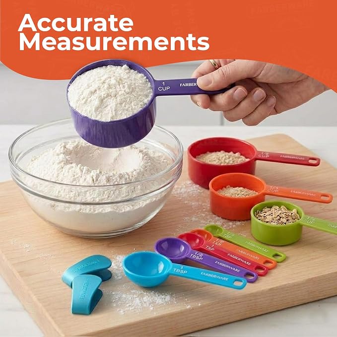 Farberware Color 9-Piece Measuring Cups and Spoons Set, Set of 9