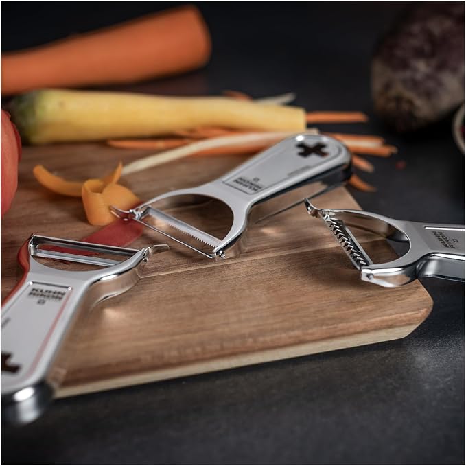 Kuhn Rikon "Swiss Metallic" Julienne Cross Peeler, Silver
