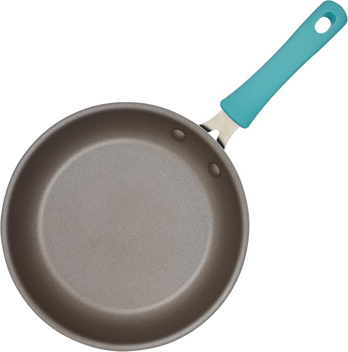 Rachael Ray Cook + Create Nonstick Frying Pans/Skillet Set, 9.5 Inch and 11.75 Inch, Agave Blue