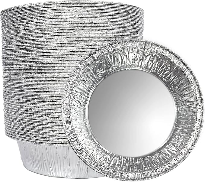 5 Inch Aluminum Foil Mini Pie Pans - Disposable Small Pie Tins For Bakeries, Cafes, Restaurants - Durable Mini Foil Pans for Pie, Fruit Tarts, Quiche (50, 5 Inch)