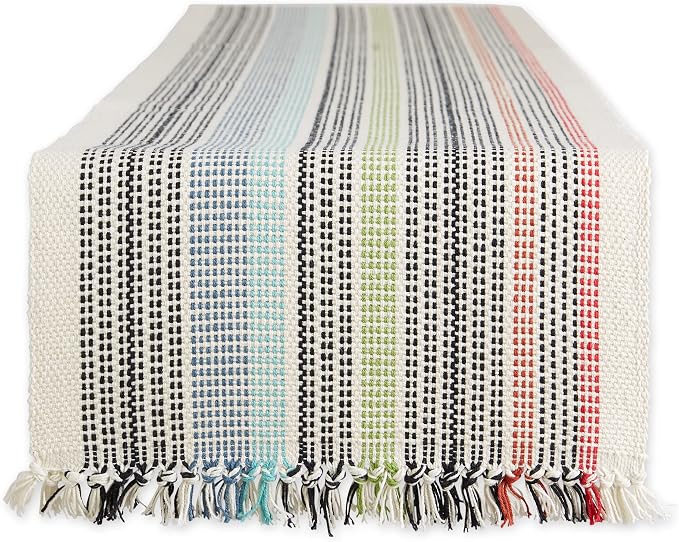 DII Variegated Tabletop Collection, Table Runner, 13x72, Mediterranean