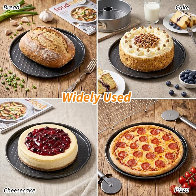 4 Pcs 6 Inch Black Springform Pan with 100 Baking Paper, Removable Bottom Carbon Steel Mini Cheesecake Pans Round Springform Cake Pan with Stainless Steel Spring Buckles for Baking Kitchens Restaurant