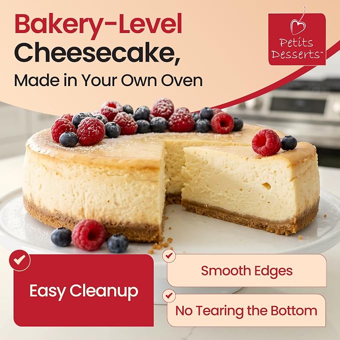 Cheesecake Pan and Springform Cake Pan Set - 4, 7, 9 and 11 in, NONSTICK | with CAKE SLICER and TESTER; INSTANT POT – Compatible; Easy-open Latches for Cheesecakes, Layer Cakes, Quiches; for Gifting