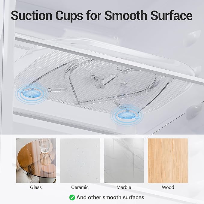 LAMU Lazy Susan Organizer Turntable 15.67''x11.7'' for Refrigerator Organizers and Storage, Fridge Organizer, Condiment Organizer for Kitchen, Table Top, Cabinet, Pantry, Countertop, 1 Pack