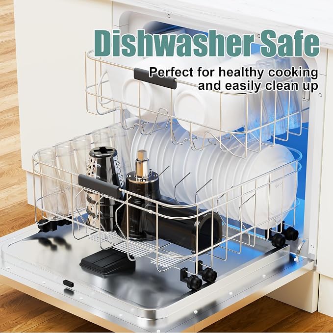 Slicer Shredder Attachment for Kitchenaid Stand Mixer | Salad Machine with Vegetable Slicer, Salad Maker, Cheese Grater Attachments for Kitchenaid Mixer Dishwasher Safe, Black