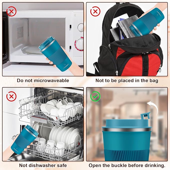MOMSIV 17oz Travel Coffee Mug, Insulated Coffee Cup with Leakproof Lid | 6-Hour Heat Retention, 360°Leak proof, Vacuum Stainless Steel Double Walled, BPA-free, Reusable And To Go Coffee Mug