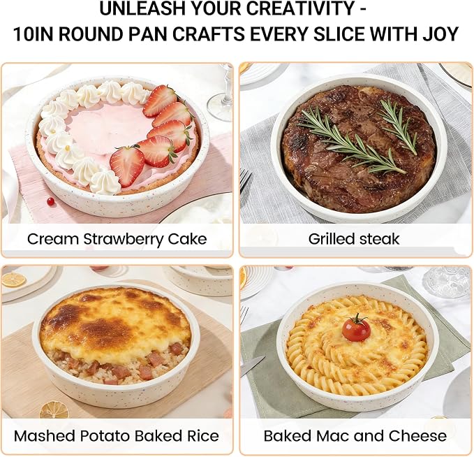 CAKETIME Silicone Round Cake Pan with Metal Reinforced Frame