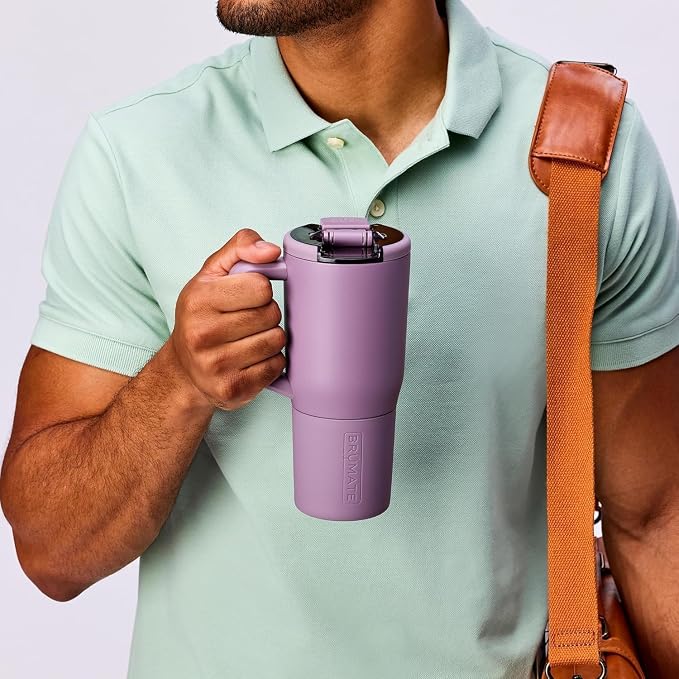 BrüMate Müv - 25oz 100% Leak Proof Insulated Coffee Mug with Handle & Lid - Stainless Steel Coffee Travel Mug - Double Walled Coffee Cup (Glacier)