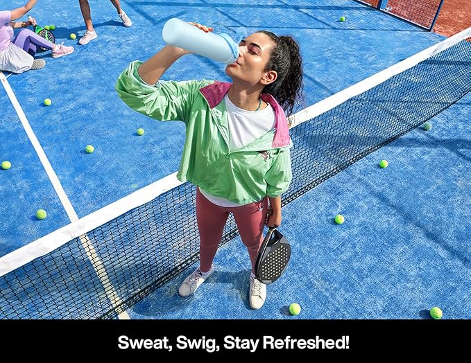 POWCAN 26 oz Insulated Water Bottle: Straw and Spout Lid, Glow-in-the-Dark | Leak-proof, Keep Cold 24H, Cupholder Friendly, BPA-Free, Stainless Steel Water Bottle for Gift, Hiking, Trip (Gilded Flutter)