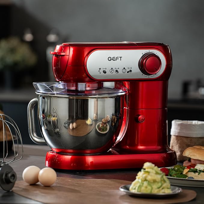Stand Mixer, 3.5QT&6QT Bowls Mixers Kitchen Electric Stand Mixer Red | 600W Tilt-Head Kitchen Mixer with Stainless Steel Bowl, Dishwasher-Safe Dough Hook, Flat Beater, Wire Whisk, Splash Guard