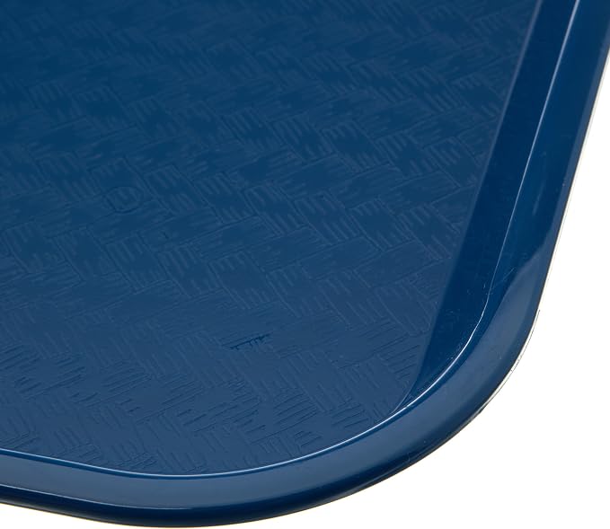 Carlisle FoodService Products Café Cafeteria Tray, Fast Food Tray for Restaurant or Commercial Use, 14" x 18", 12 Count, Blue