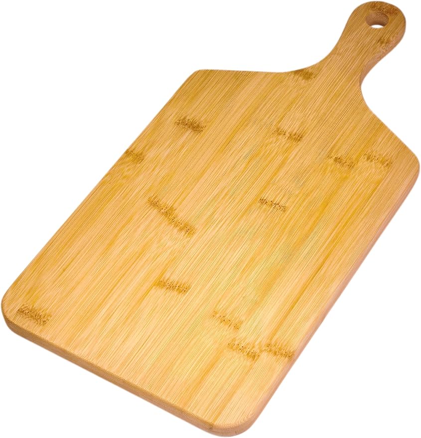 6 Pack Small Bamboo Cutting Board for Kitchen (13'' x 6.5''), Wooden Cutting Board with Handle, Charcuterie Board, Cheese Board, Decorative Wooden Serving Board