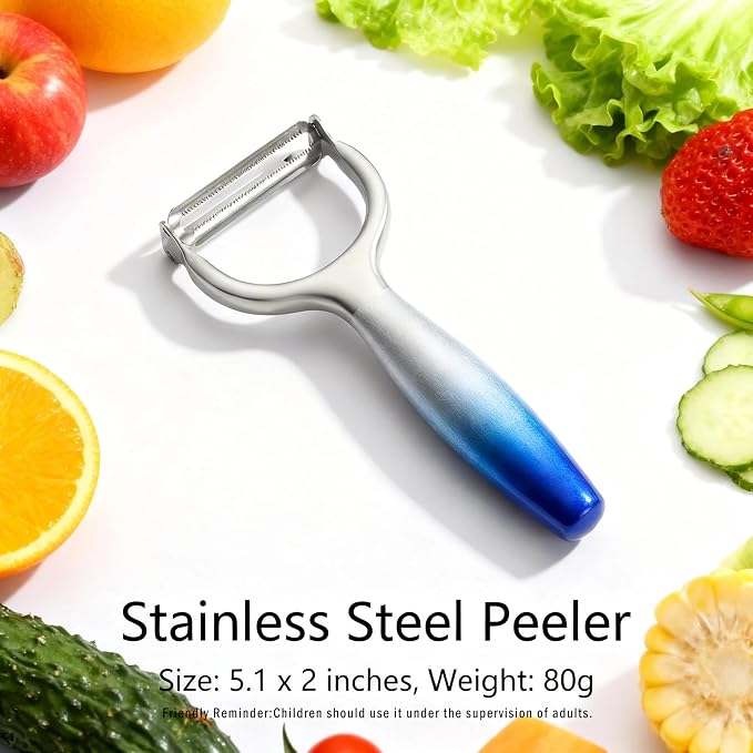Aniso Y-Shaped Vegetable Julienne and Peeler | Ergonomic non-slip gradient handle, one-piece construction, ultra sharp blade, for potato apple carrot cucumber
