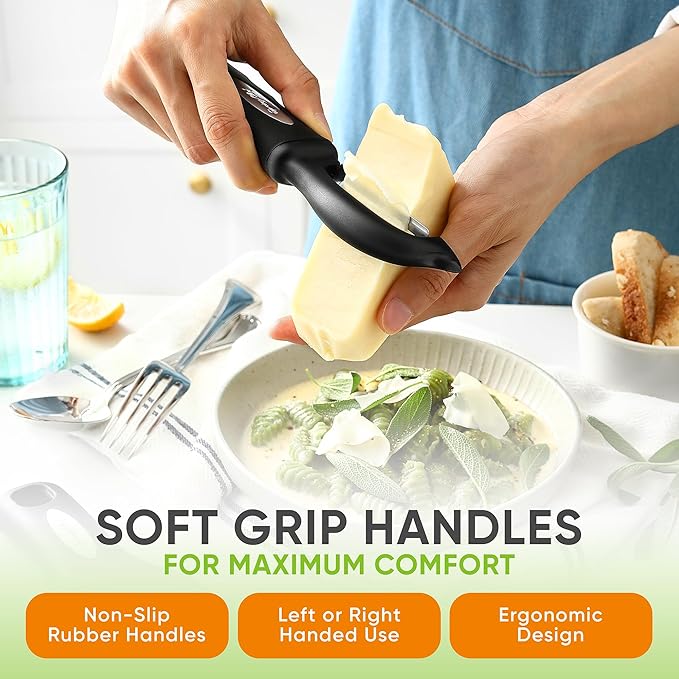 Spring Chef Swivel Vegetable Peeler & Y Potato Peeler w/Soft Grip Handles | Apple Peelers with Ultra Sharp Stainless Steel Blades, Multifunctional Peelers for Kitchen, Perfect for Carrot, Veggie, Fruit