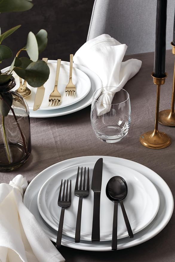 Allay Midnight 20 Piece Everyday Flatware Set, Service For 4