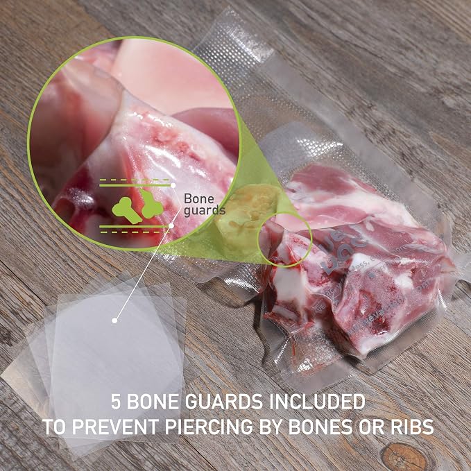 Wevac Vacuum Sealer Bags 6x10" 100 Pint for Food Saver Vacuum Seal Machine | Sous Vide, Freezer Safe, PreCut, BPA Free, Commercial Grade, Heavy duty, Meal Prep, Soup, Meat, Fish, Hunting, Vac Storage
