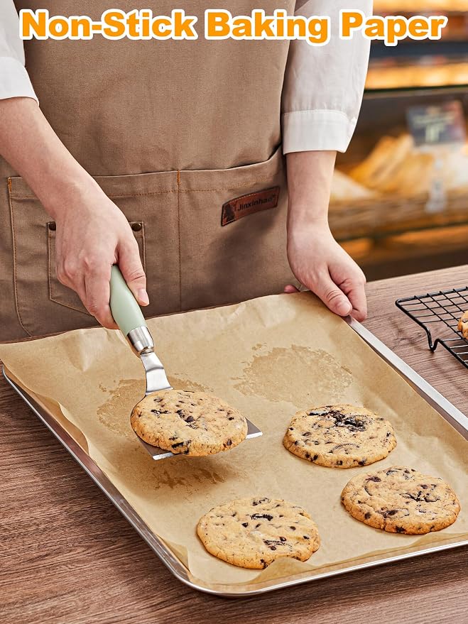 SMARTAKE 200 Pcs Parchment Paper Baking Sheets, 8x12 Inches, Non-Stick | Unbleached Pre-Cut Greaseproof Baking Parchment, Oven Safe up to 450°F, for Grilling Frying Steaming Bread Cup Cake Cookies