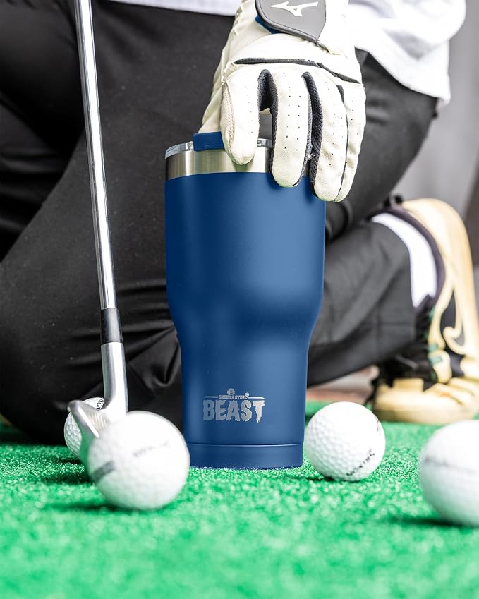 Beast 20 oz Tumbler Stainless Steel Vacuum Insulated Coffee Ice Cup Double Wall Travel Flask (Royal Blue)