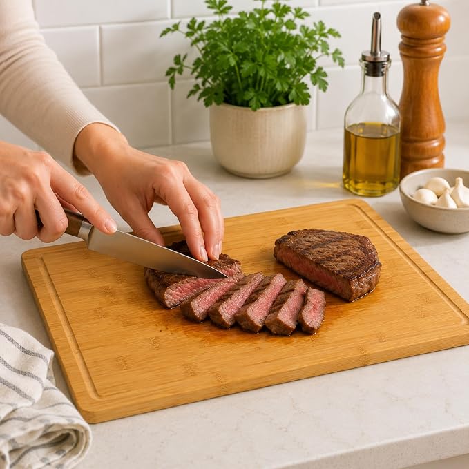 Handcrafted 19.75x15 inch Bamboo Cutting Board – Genuine U.S.A. Made, Multiple Sizes – Premium Bamboo Wood, Perfect for Kitchen Prep or Personalized Engraved Gifts (XX-Large)