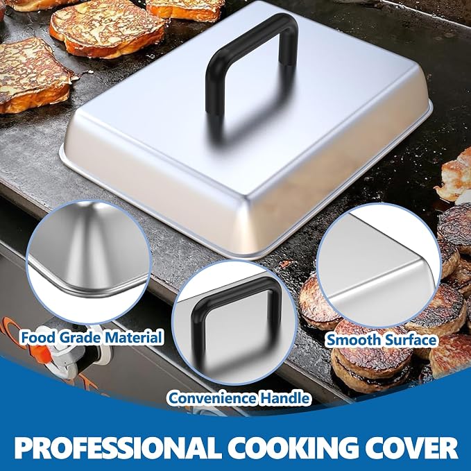 Melting Dome&Cooling Rack for Blasckstone Basting Cover Griddle Accessories | 14" Cheese Melting Dome & Baking Rack for Blackstone and Most Flat Top Griddle Cooking Easy to Clean Oven & Dishwasher Safe