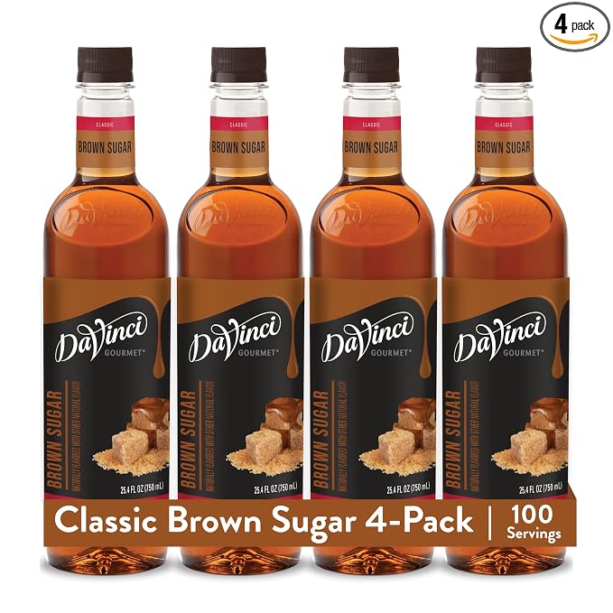 DaVinci Gourmet Brown Sugar Syrup, 25.4 Fluid Ounces (Pack of 4)