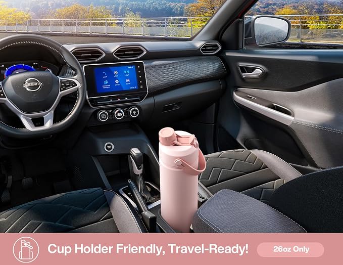 POWCAN 26 oz Insulated Water Bottle with 2-in-1 Straw and Spout Lid, Keep Cold 24H, Leak-Proof, Fits in Car Cup Holder, Stainless Steel Water Bottle for Dog Lovers, Puppy Theme, Gift (Pawfect Day)
