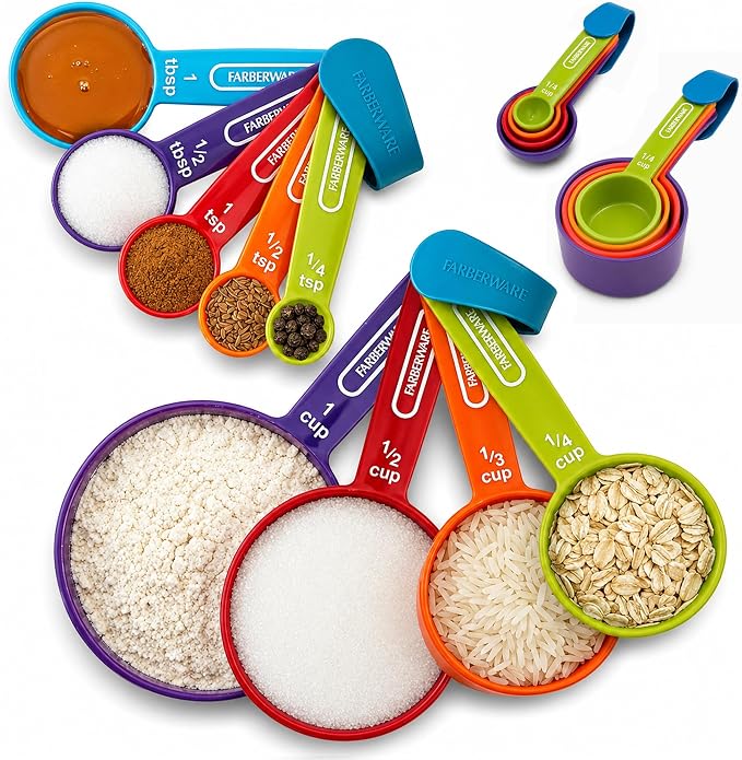 Farberware Color 9-Piece Measuring Cups and Spoons Set, Set of 9