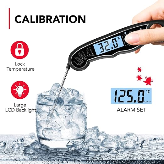 Meat Thermometer, Instant Read Food Thermometer for Cooking, Digital Food Thermometer with LCD Backlight for Candy Fry Grill BBQ Liquids, Kitchen Oven Safe Dual Probe 2 in 1 Thermometer | Digital Food LCD Backlight for Candy Fry Grill BBQ Liquids, Kitc...