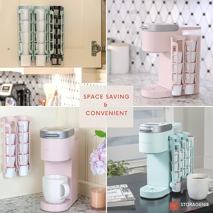 STORAGENIE Coffee Pod Holder for Keurig, Stores 10 Pods, Mint | Compatible with K-Cups, Vertical storage saves counter space, Ideal for small kitchens, RVs and dorms