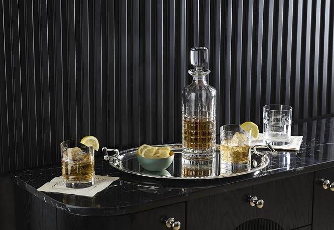 Reed & Barton Oval Silverplate Serving Tray with Handles | braided metal border | 13 x 17 inch | elegant entertaining or vanity decor, gift for women, vanity decor item
