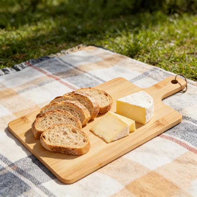 6pcs Wood Cutting Boards Bulk for Kitchen, 15x7 inch Personalized Bamboo Charcuterie Boards Customized Laser Engraving Serving Chopping Board for Pizza, Cheese, Dessert, Fruit, Vegetables