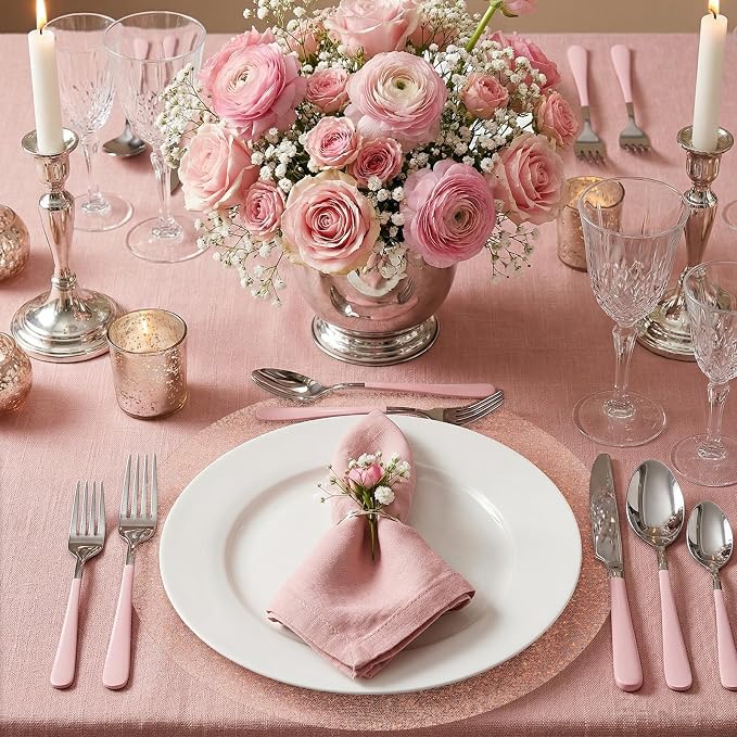 120PCS Disposable Gold Placemats Set, 13 in Rose Gold Foil Table Mat Bulk | Metallic Mesh Pressed Round Charger Doilies for Table, Paper Placemats for Wedding Birthday Dining Party Home Decor