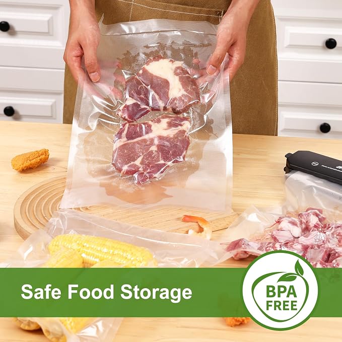 Vacuum Sealer Bags for Food Storage, 11" x 16" Vacuum Seal Bags, 200 Count | 3Mil Embossed BPA-Free Puncture-Resistant Bags, Universal Fit for Sous Vide, Meal Prep, Freezer Storage & Food Preservation