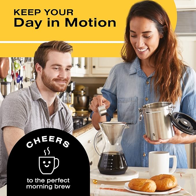 Bean Envy Pour Over Coffee Maker - Glass Dripper with Steel Filter 20 Oz | Dishwasher Safe, Borosilicate Carafe, Reusable Stainless Mesh, Non-Toxic, Silicone Base, Manual Drip Brewer