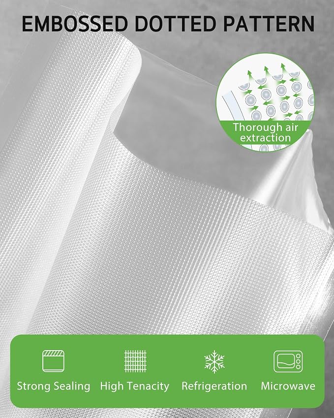 Syntus 11" x 150' Vacuum Sealer Bags for Food Seal Rolls with Cutter | BPA Free, Sous Vide Microwave Freezer Safe, Custom Size, Effortless and Precise Cutting, Works with All Vacuum Sealers