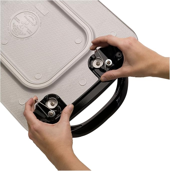 Presto Grey Ceramic 06856" Electric Skillet (16") and Presto Ceramic 22-inch 07062 Electric Griddle with removable handles, Black