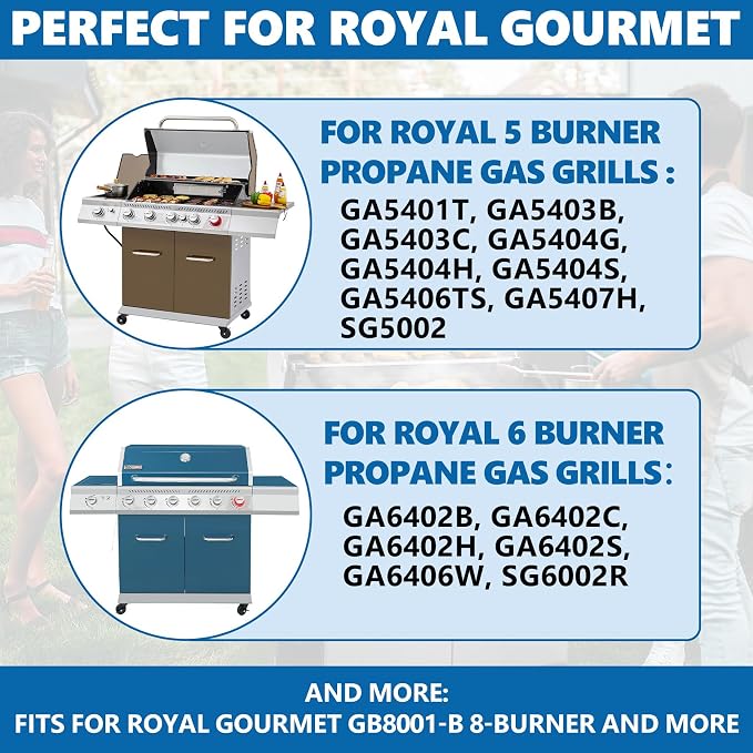 Universal Grease Tray for Royal Gourmet GA Series 5/6/8-Burner Gas Grills | Durable Drip Tray Fits Replacement Parts for Royal Gourmet GA5401T GA5403B GA5404G GA6402B GA6402C GA6402H GA6402S GB8001-B