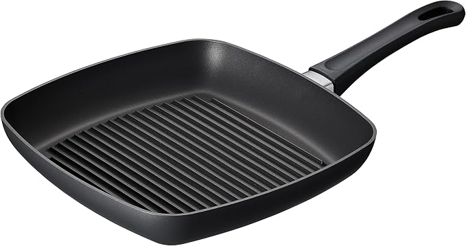 Scanpan Classic Induction 10 1/2 Inch Nonstick Square Grill Pan – Compatible with All Cooktops, Induction Ready, Metal Utensil Safe, Oven Safe to 500°F, Dishwasher Safe