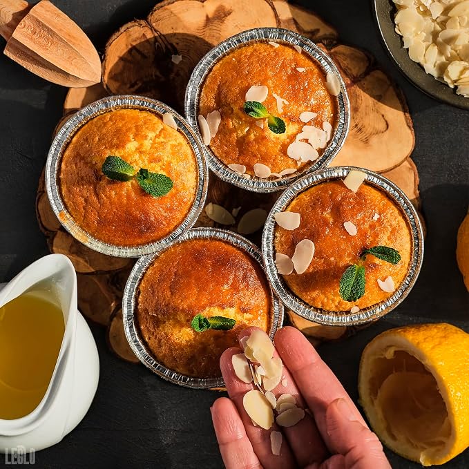 LEGLO Mini Pie Tins 3 Inch, 100 Pcs Round Disposable Aluminum Egg Tart Tins | Skip the Cleanup - Moisture-Resistant, Oven-Safe, Easy-to-Use Pans for Baking Individual Cheesecakes, Quiches, and Pot Pies