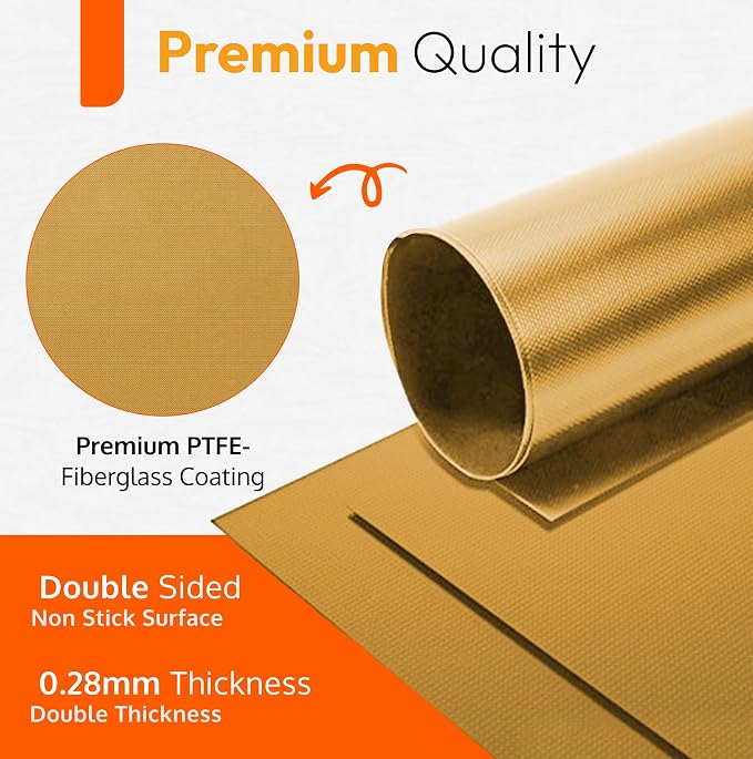 Oven Liners for Bottom of Oven - 17"x 25" Large Heavy Duty Non-Stick 2 Pack | Heat Resistant to 500°F, BPA & PFOA Free, Reusable, Fits Electric, Gas, Toaster, Microwave Ovens & Grills, Spill Guard, Gold